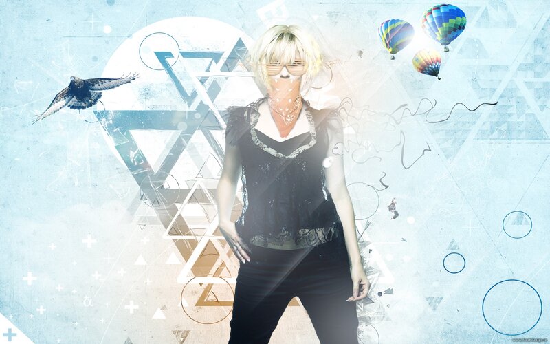 artistic digital collage with woman