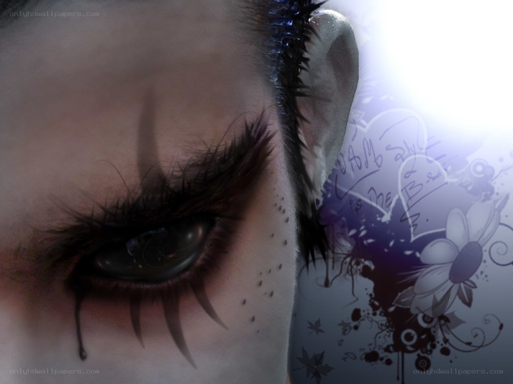 artistic eye with tear