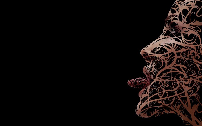 artistic face silhouette