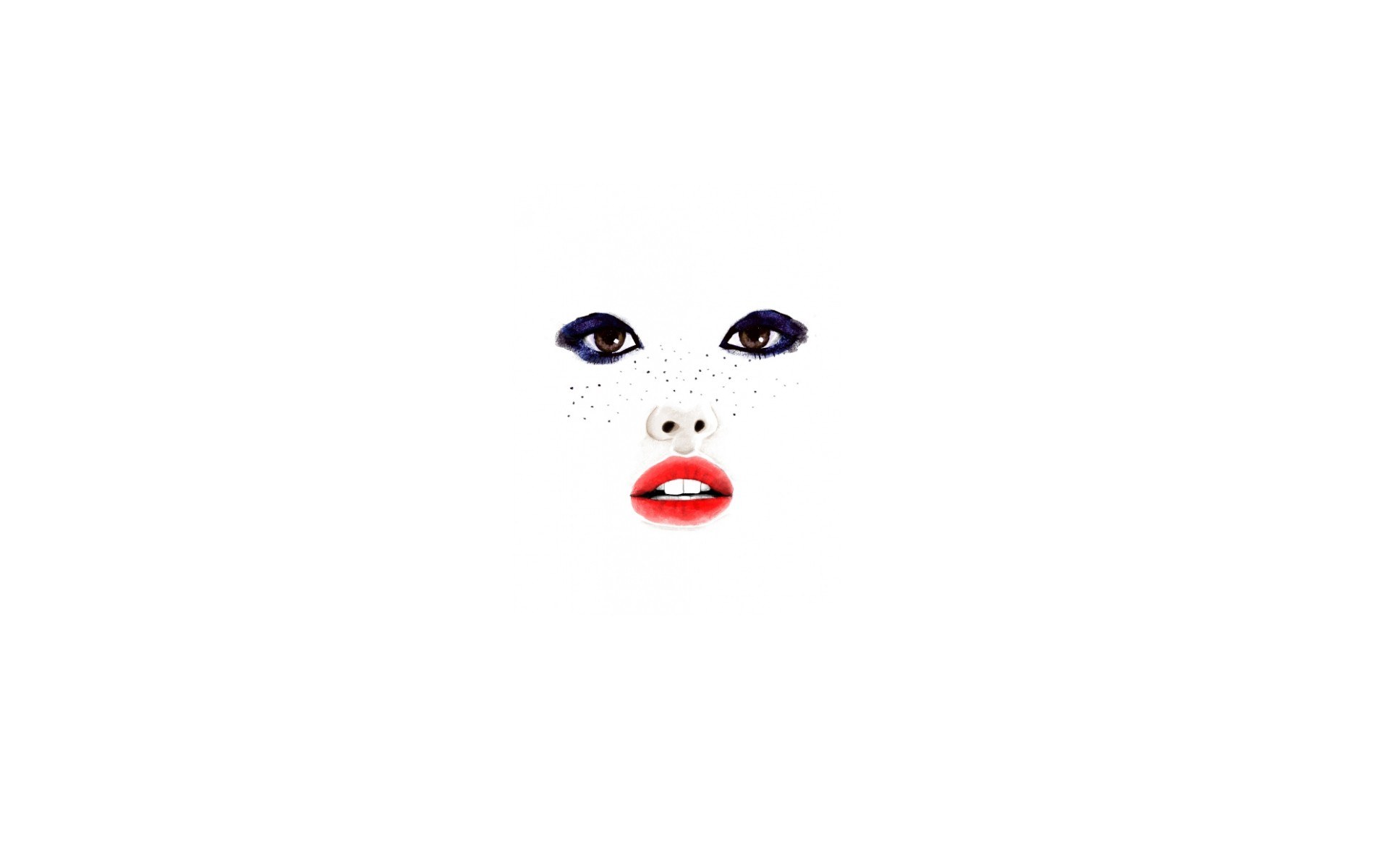 artistic face with bold makeup