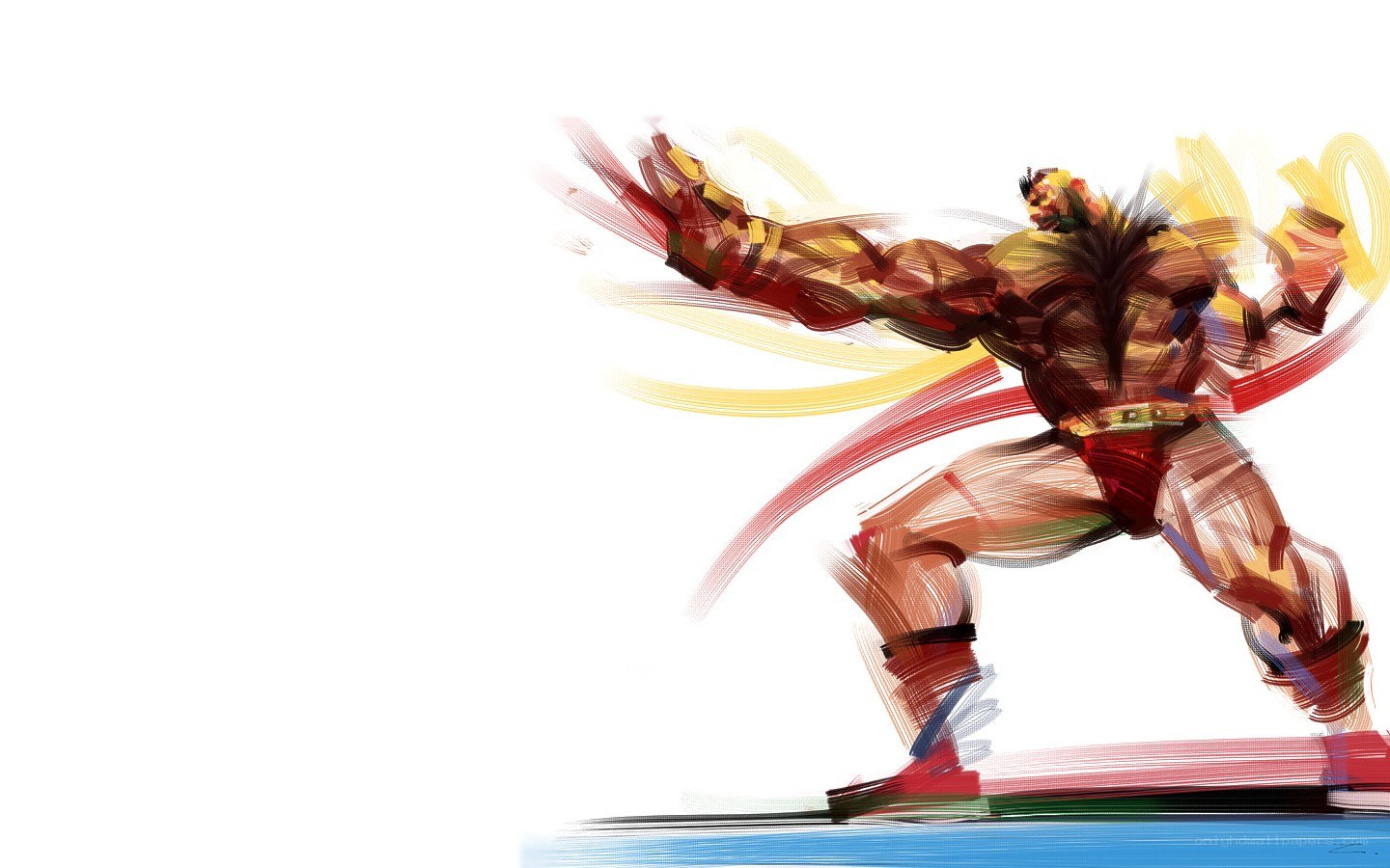 artistic fighter in motion