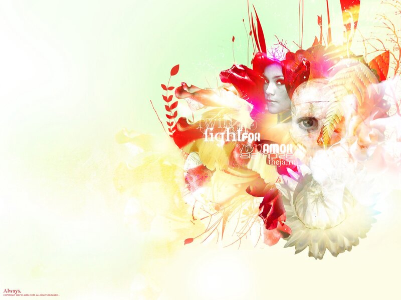 artistic floral collage with faces