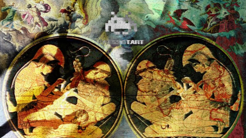 artistic game title screen