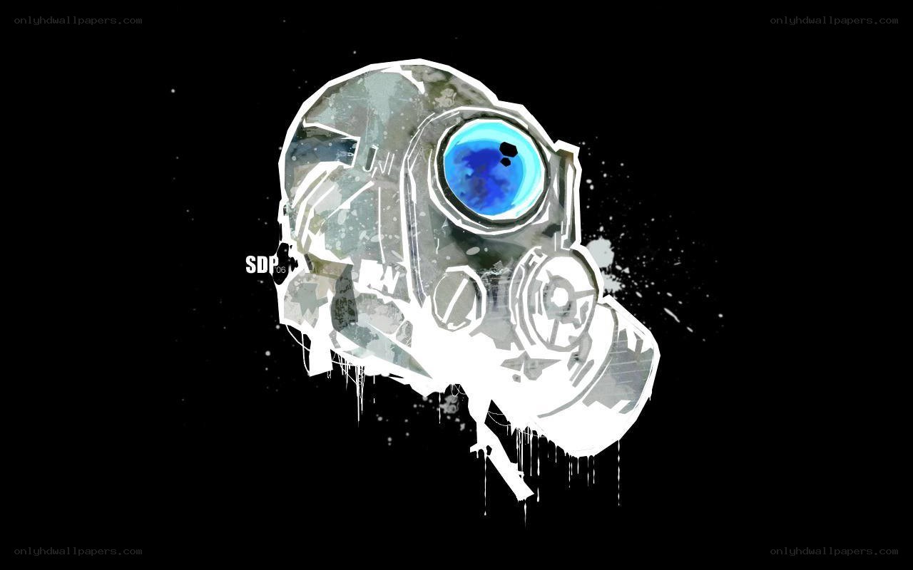 artistic gas mask illustration