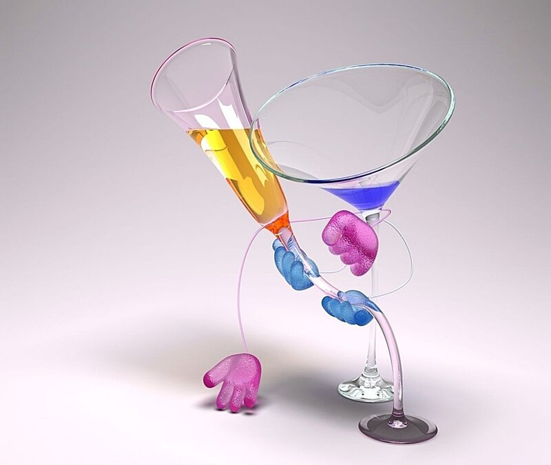 artistic glass figures