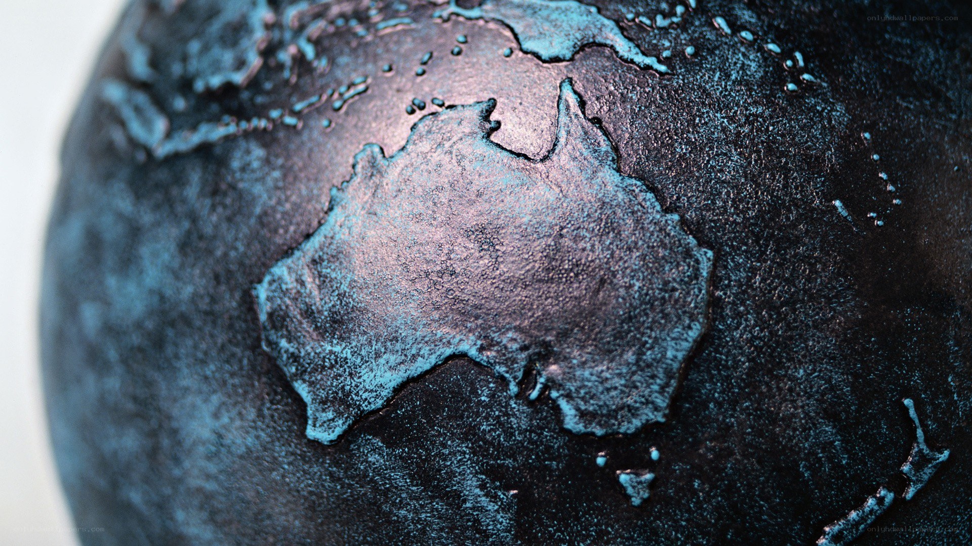 artistic globe with australia