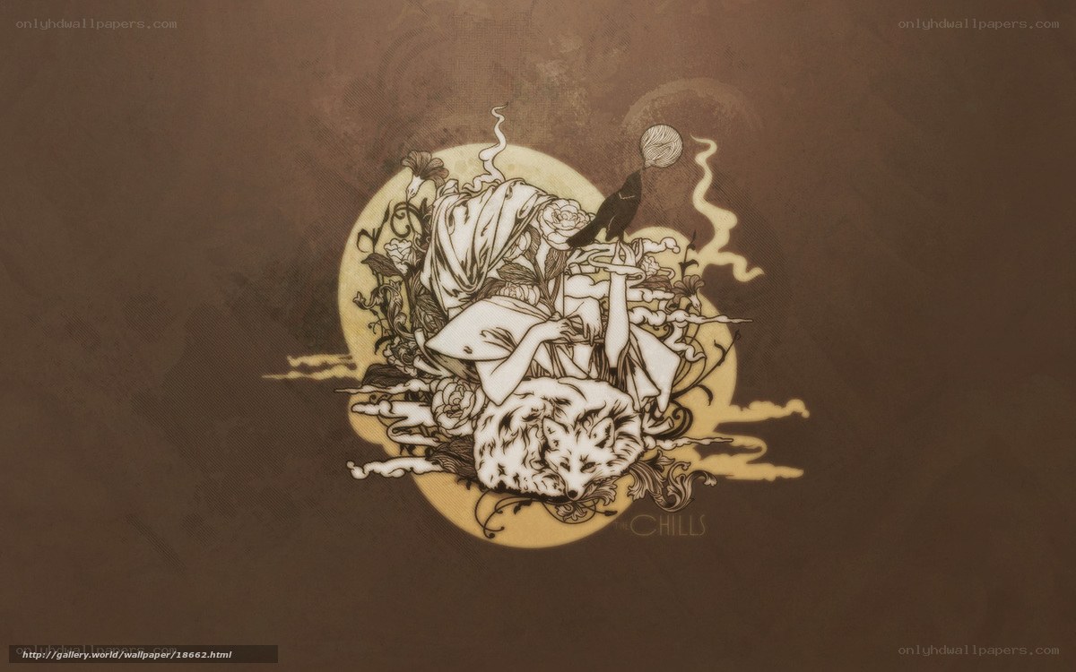 artistic illustration with fox and bird