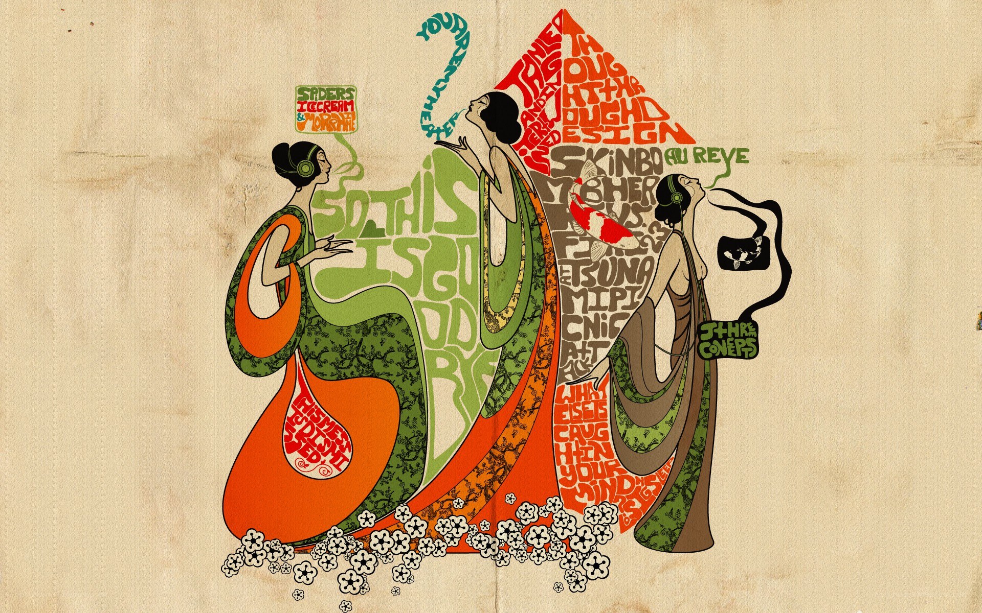 Artistic illustration with text and figures