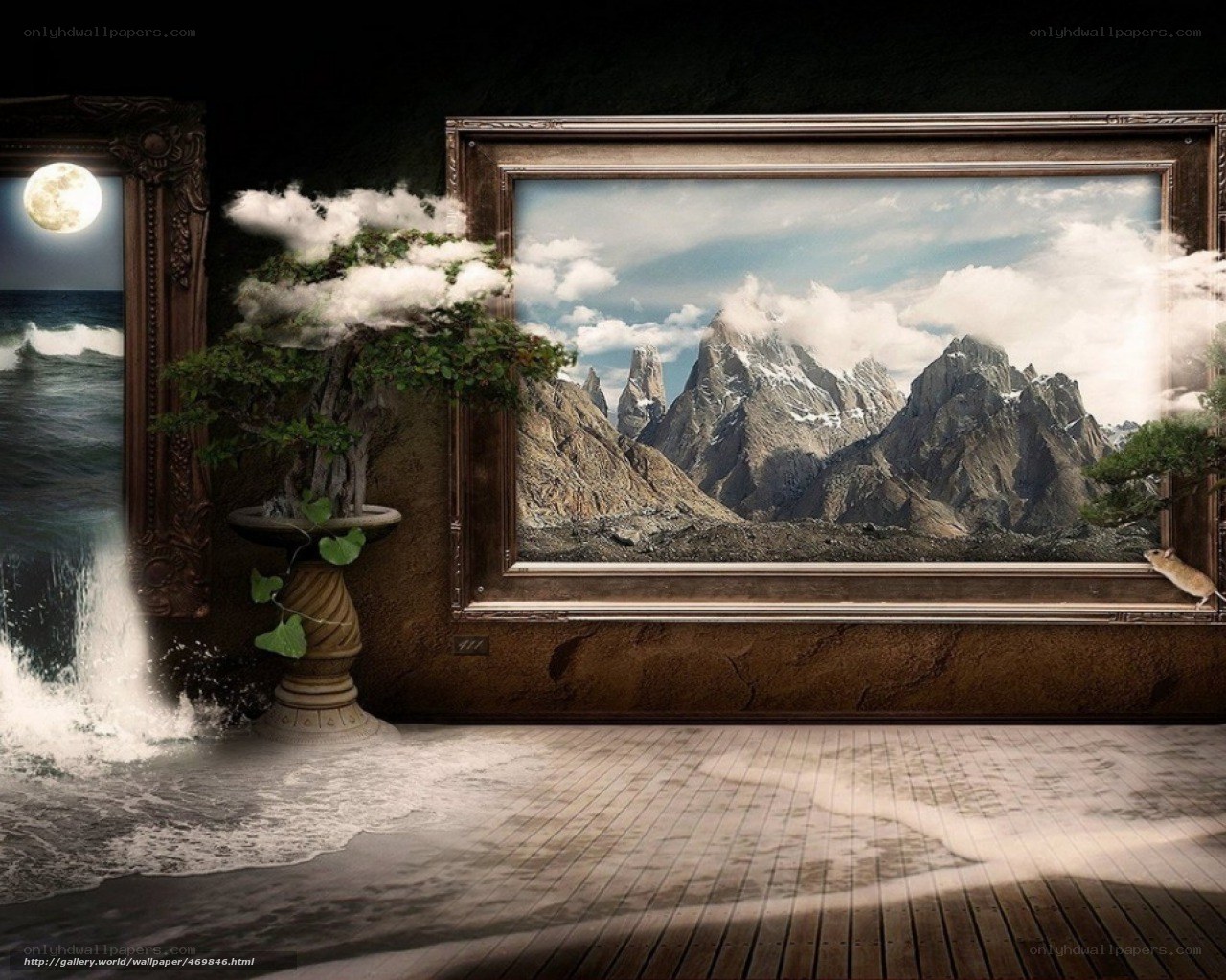 Artistic landscape scene