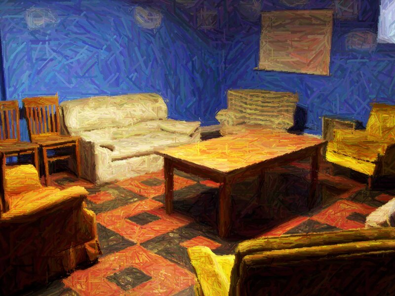 Artistic living room scene