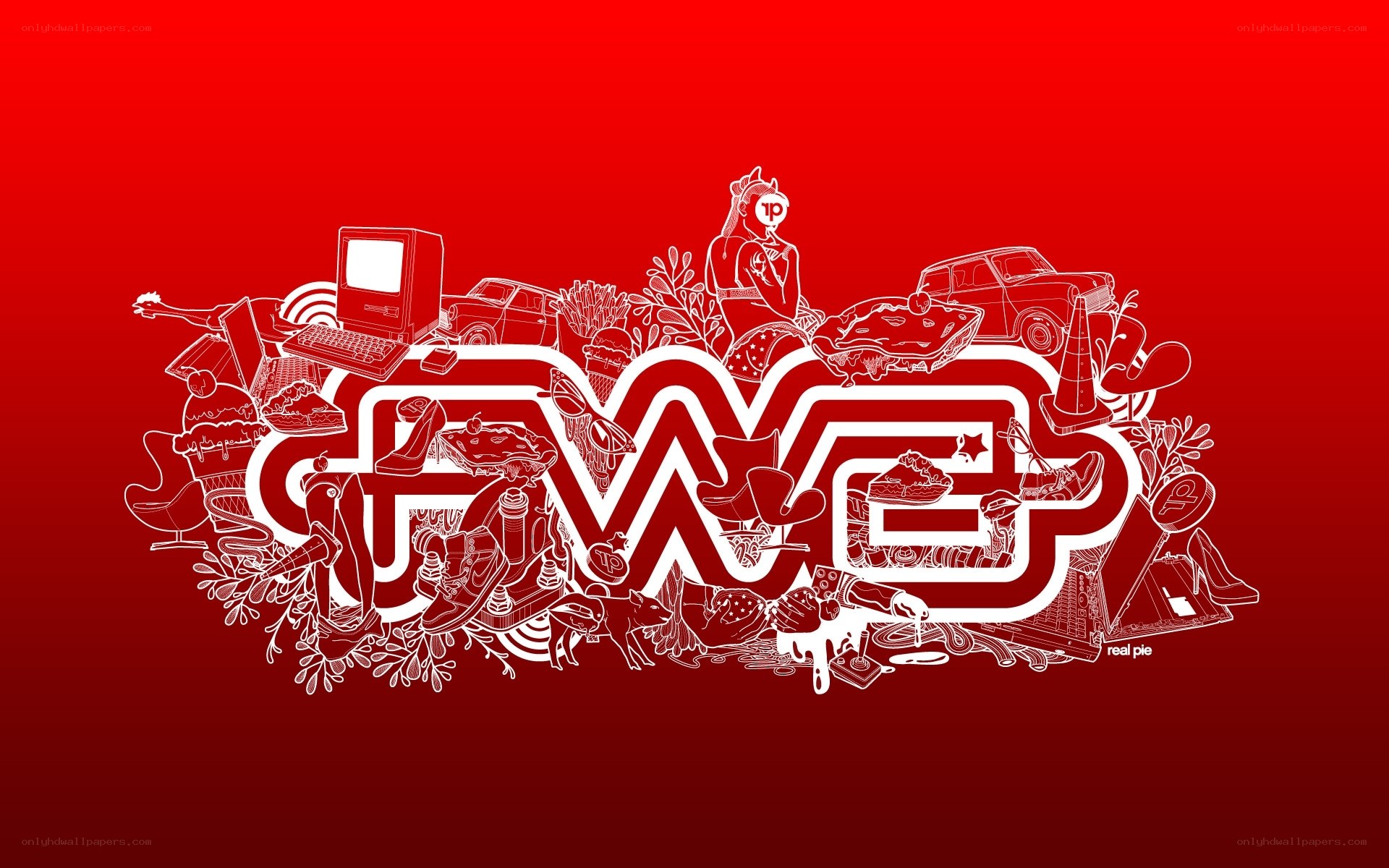 artistic logo with objects