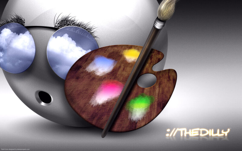 artistic paint palette and eyes