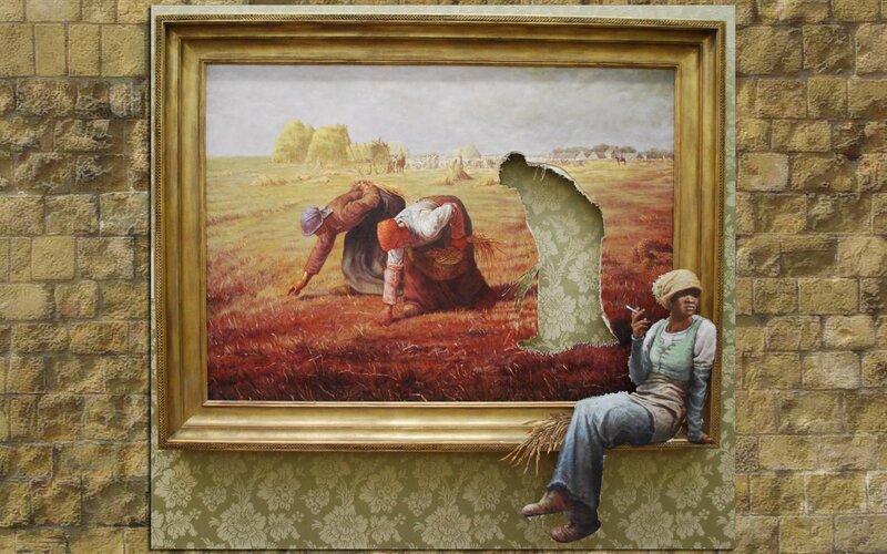 Artistic painting with figure