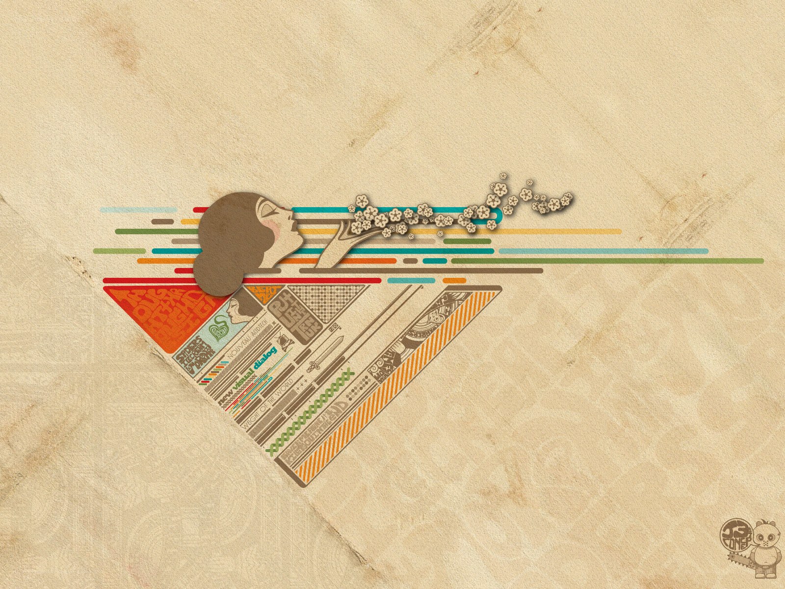 artistic paper collage illustration