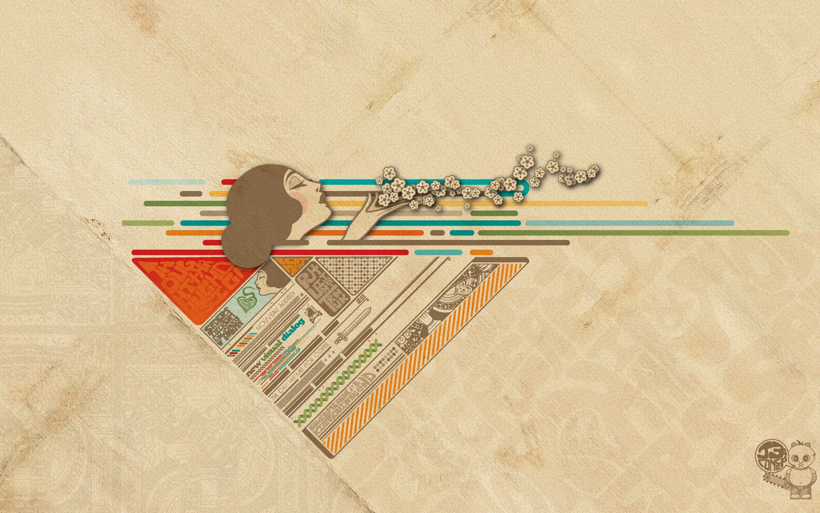 artistic paper cutout illustration