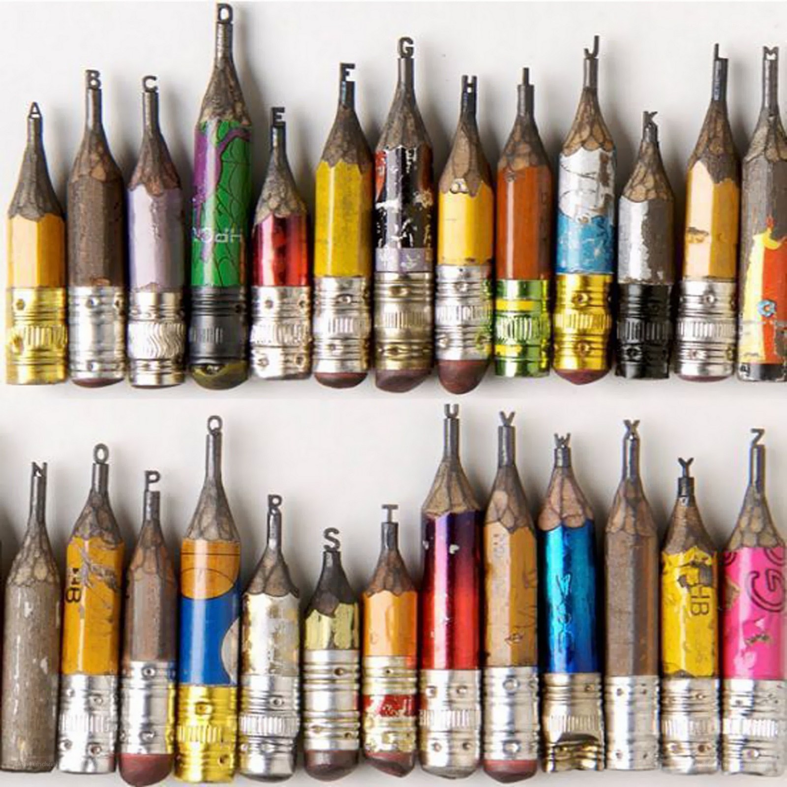 Artistic pencil shavings