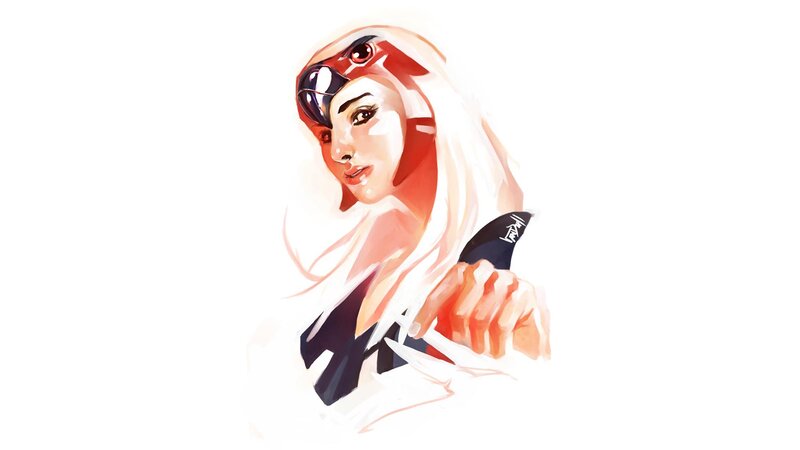 artistic portrait of a female warrior