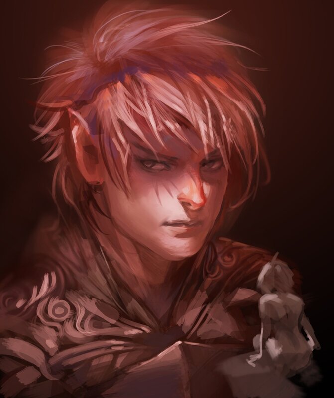 artistic portrait of a warrior