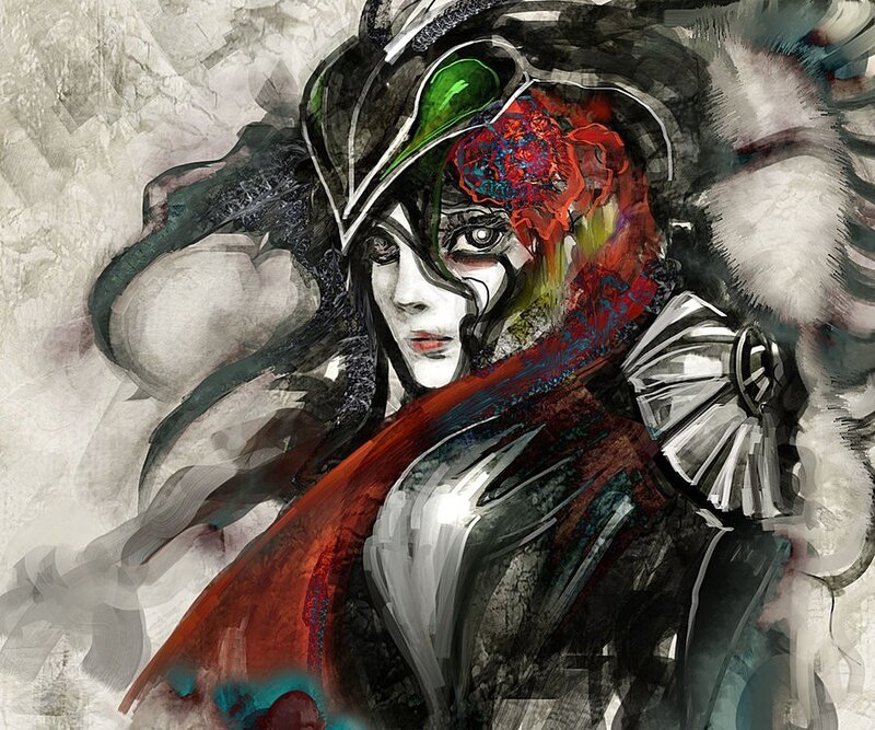 artistic portrait of a warrior