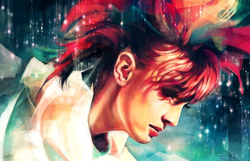 artistic portrait of a young man