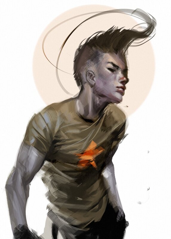 artistic portrait of a young man