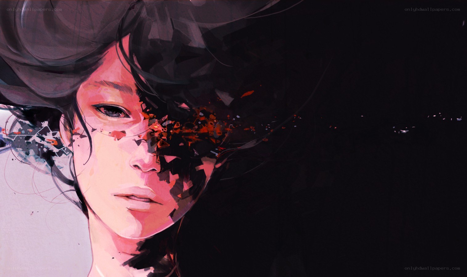 artistic portrait with digital effects
