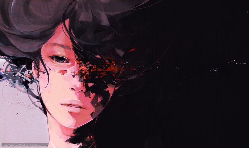 artistic portrait with digital effects