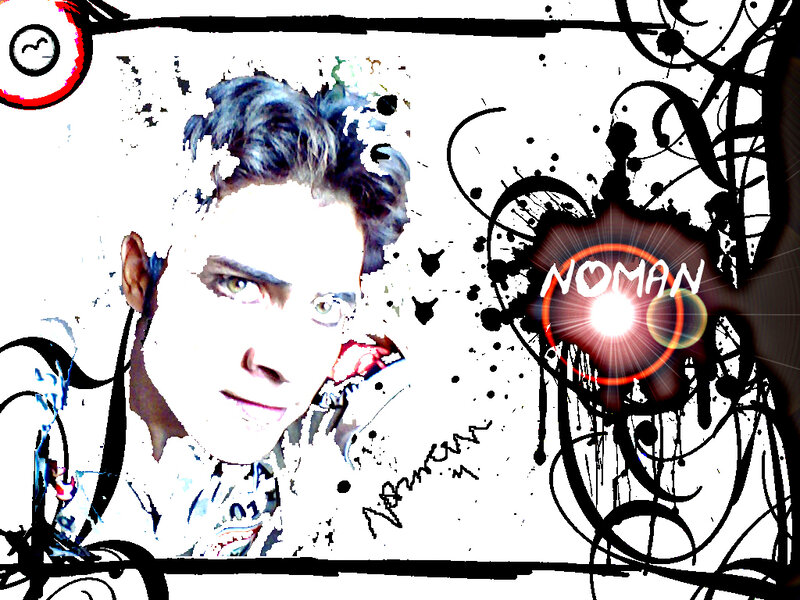 artistic portrait with graphic elements