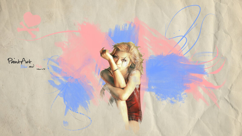 artistic portrait with paint splashes