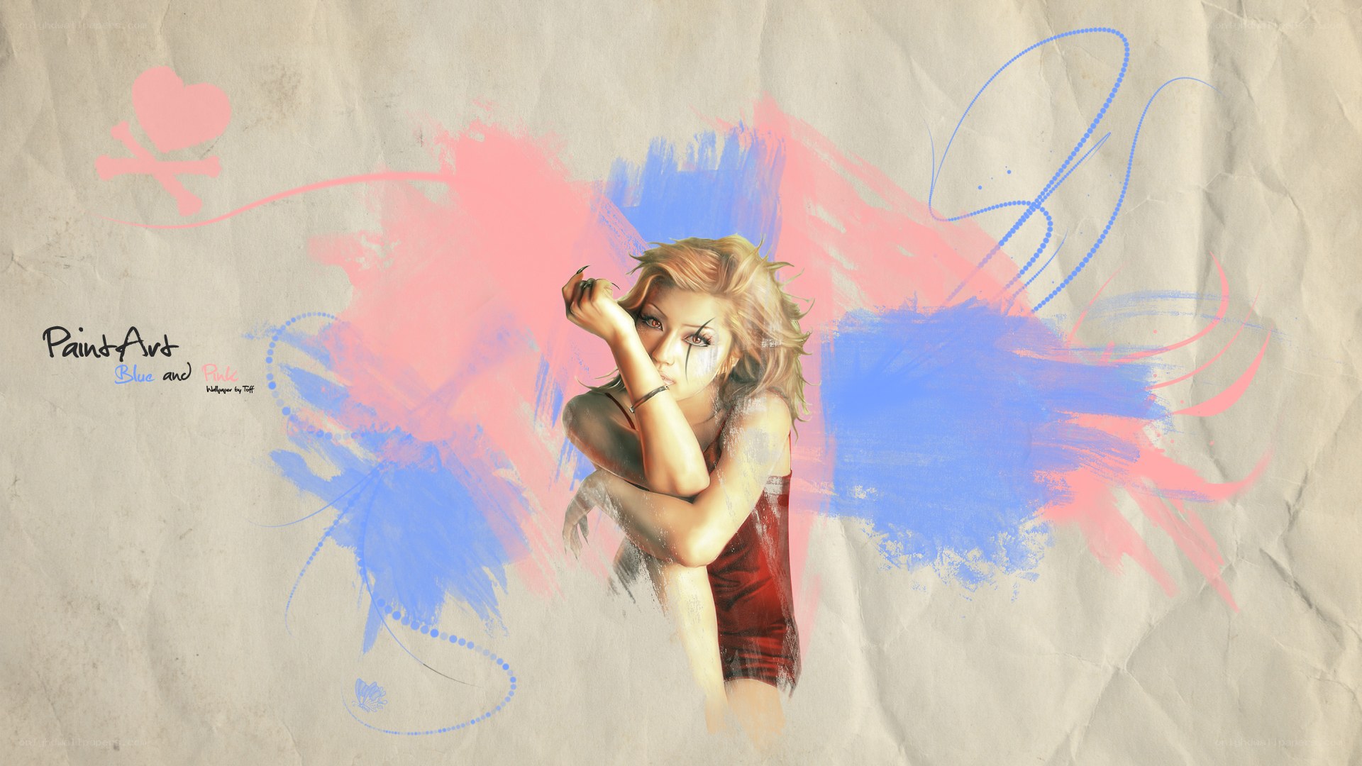 artistic portrait with paint splashes