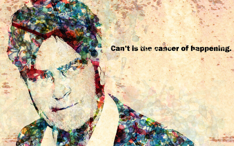 artistic portrait with quote
