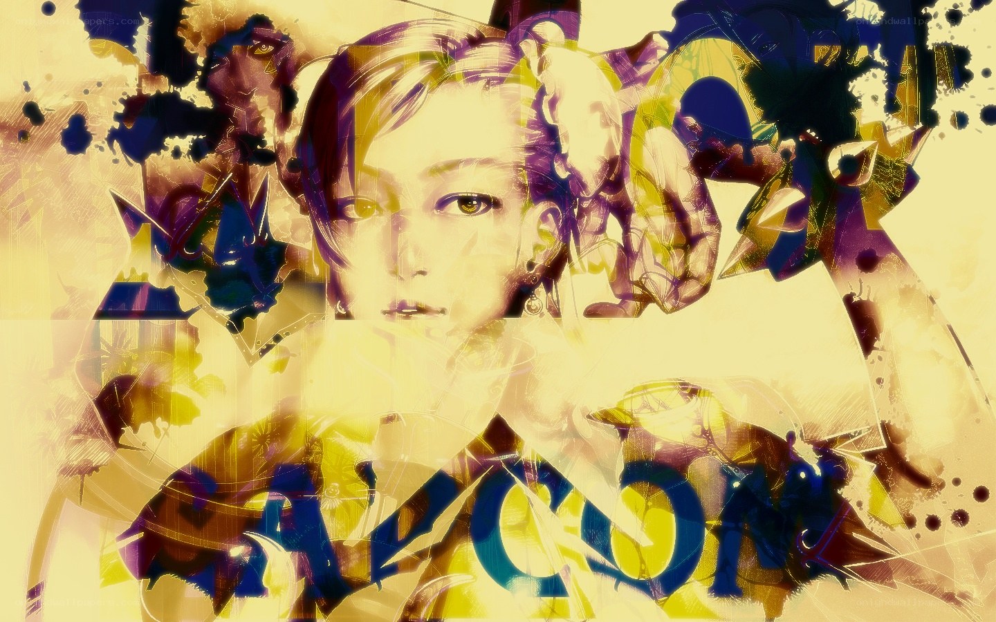 artistic portrait with text overlay