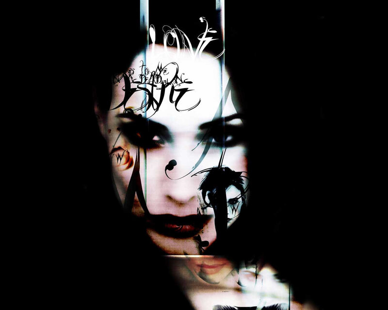 artistic portrait with text overlay