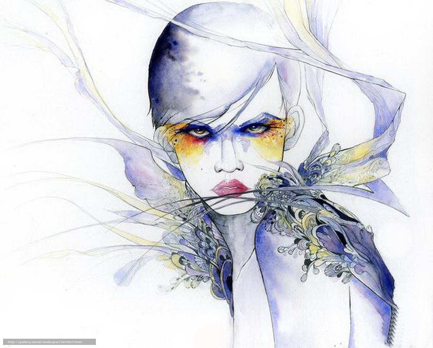 artistic portrait with vibrant makeup