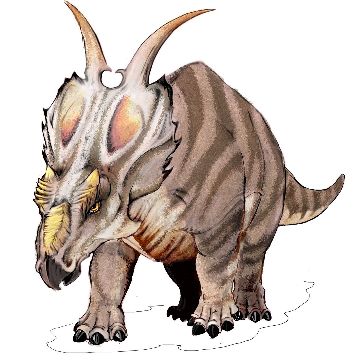 Artistic rendering of a dinosaur