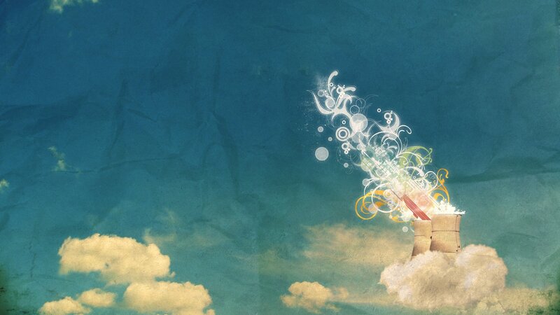 Artistic smoke from a chimney
