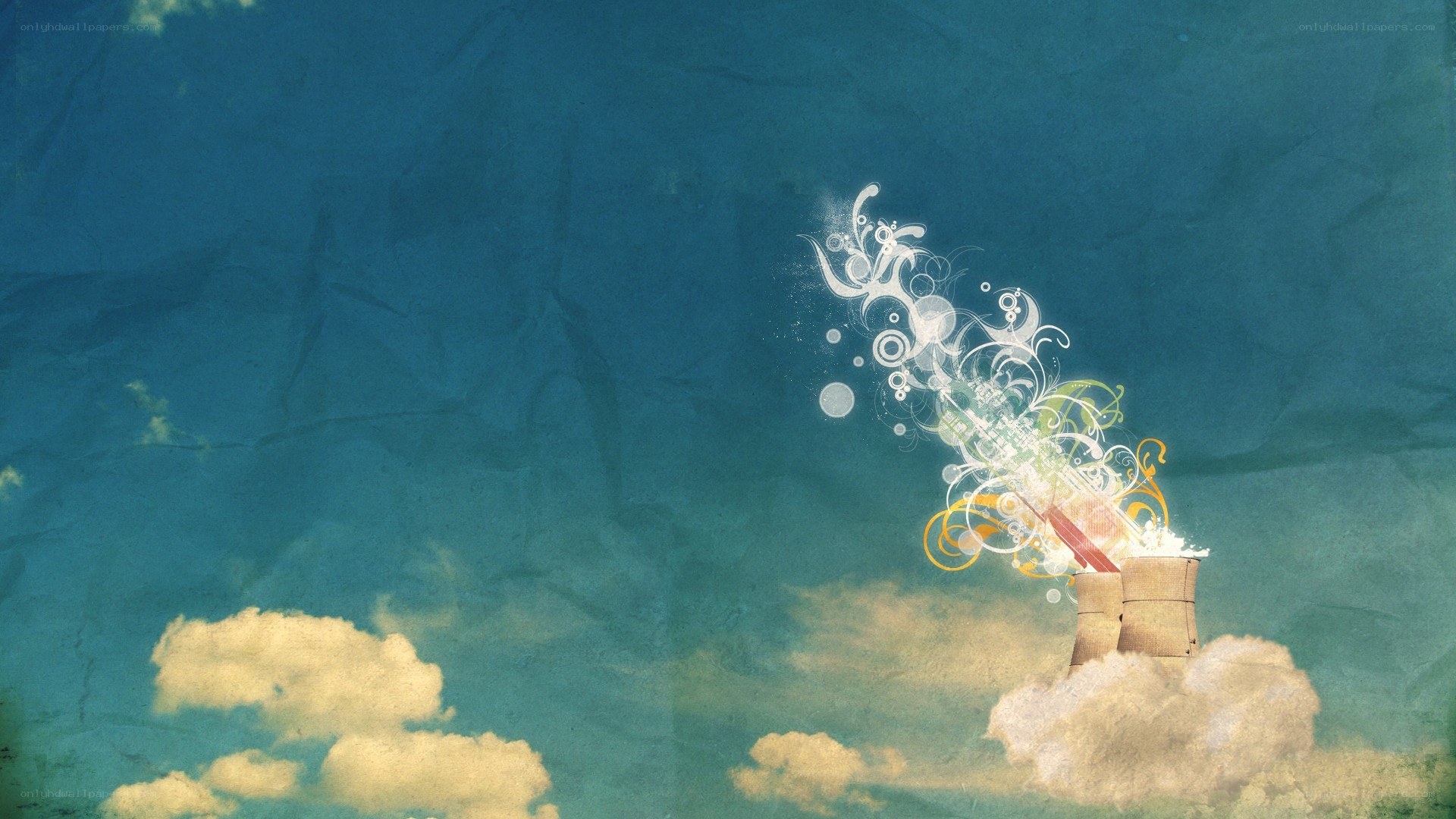 Artistic smoke from a chimney