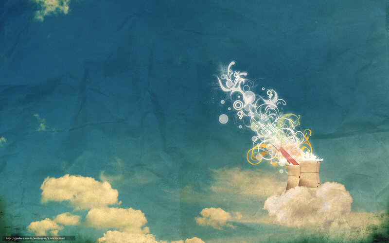Artistic smoke from chimney