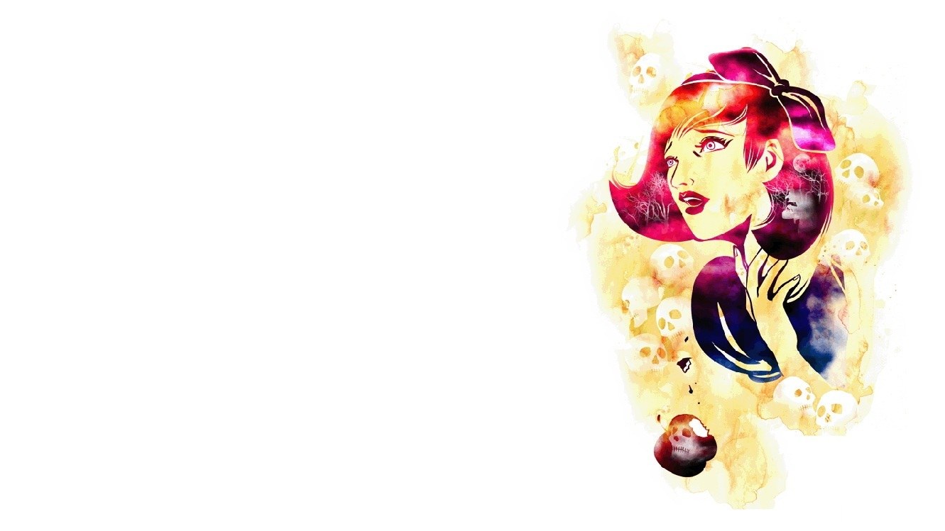 artistic snow white with skulls
