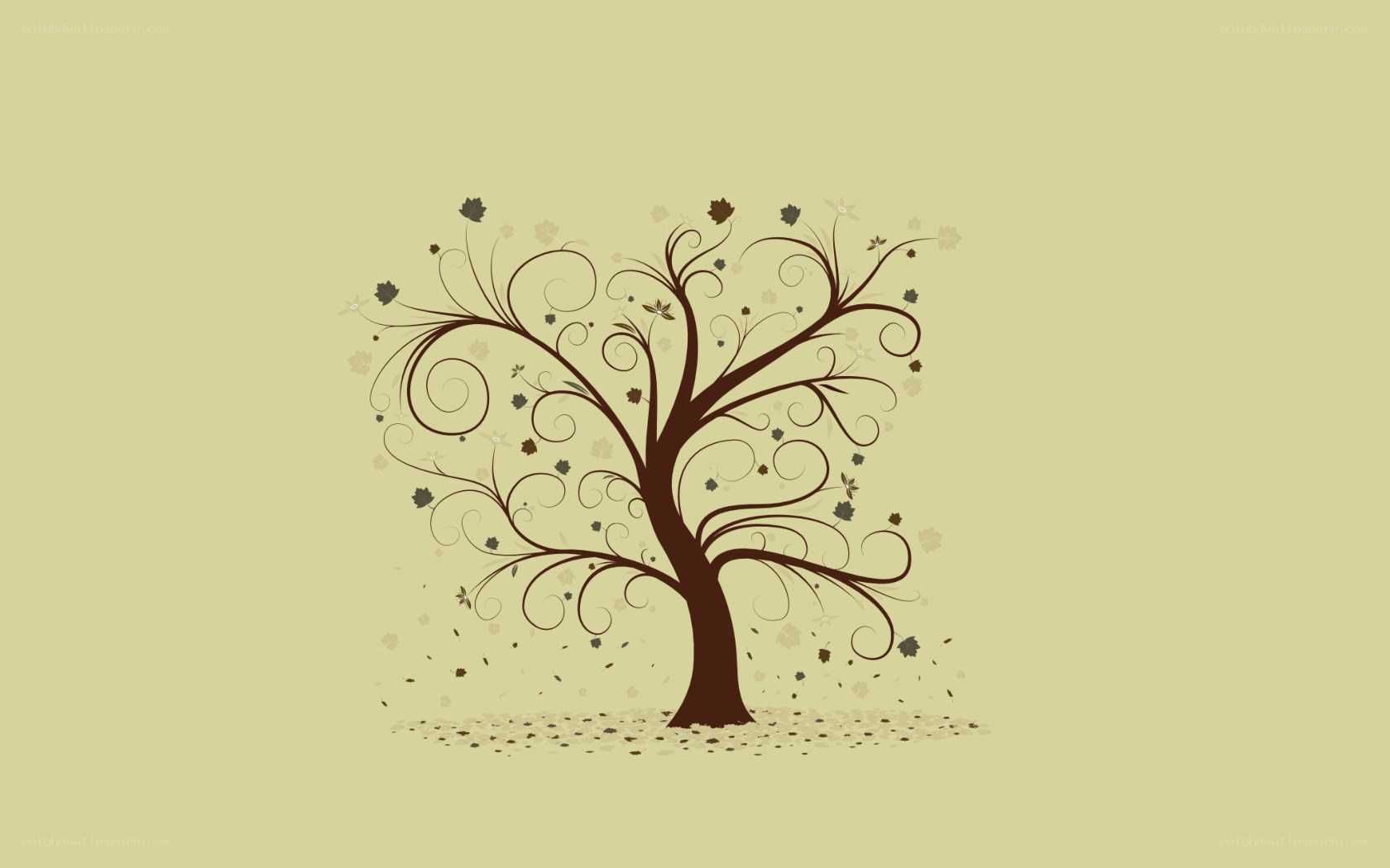 artistic tree with swirling branches