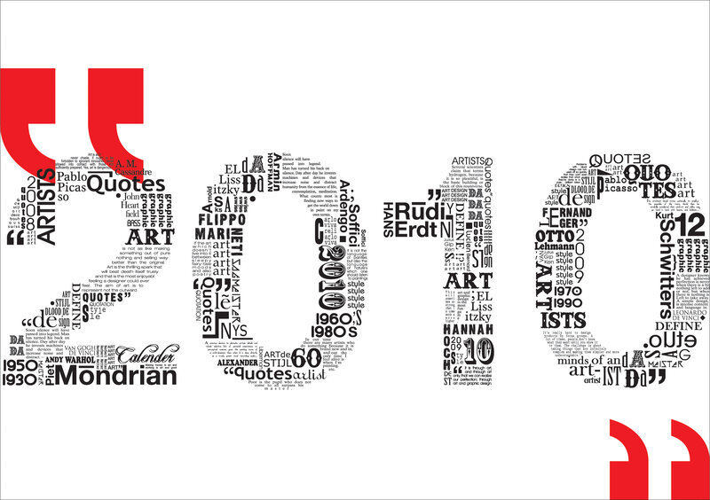 Artistic typography collage