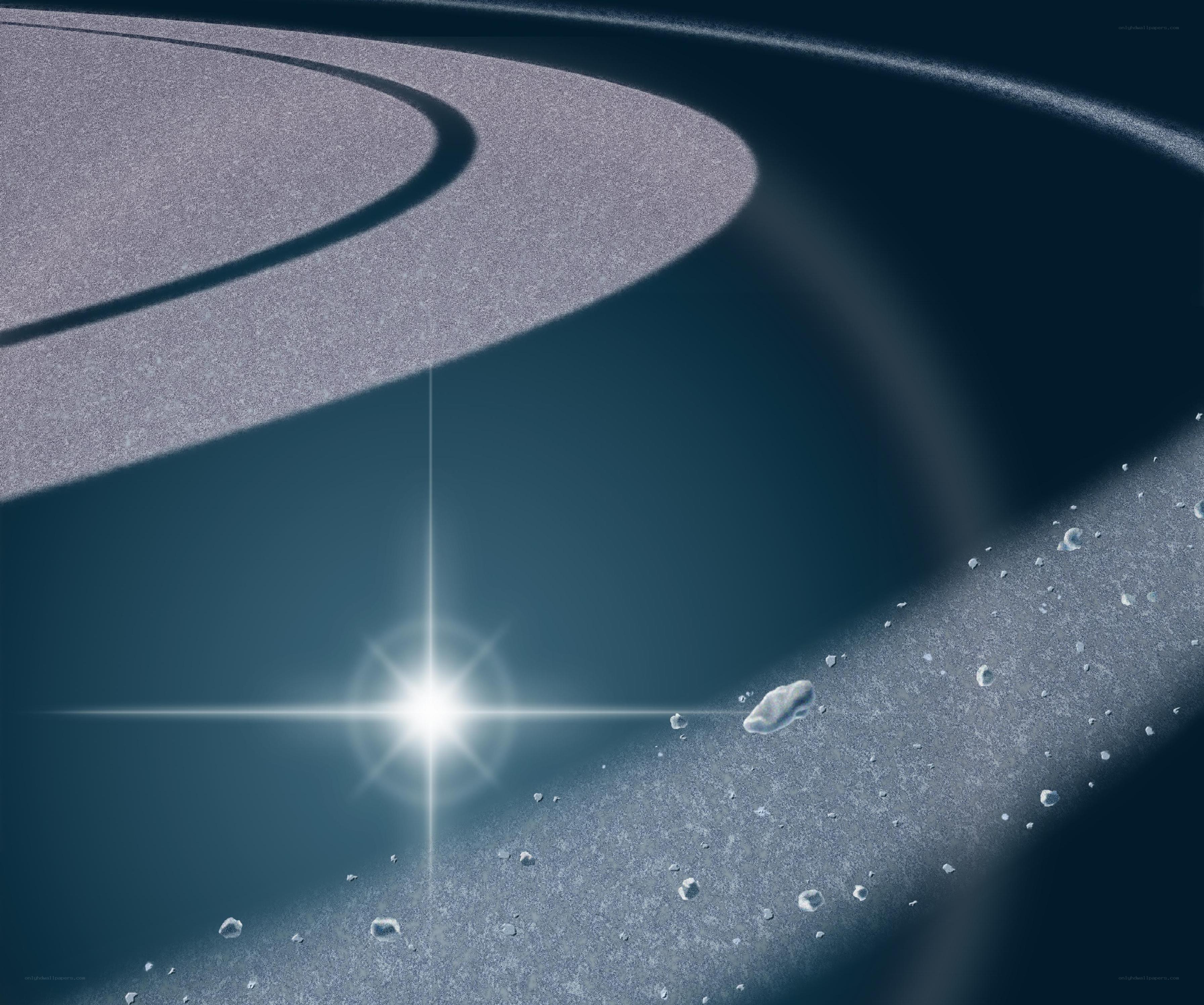 Artistic view of a planetary ring system
