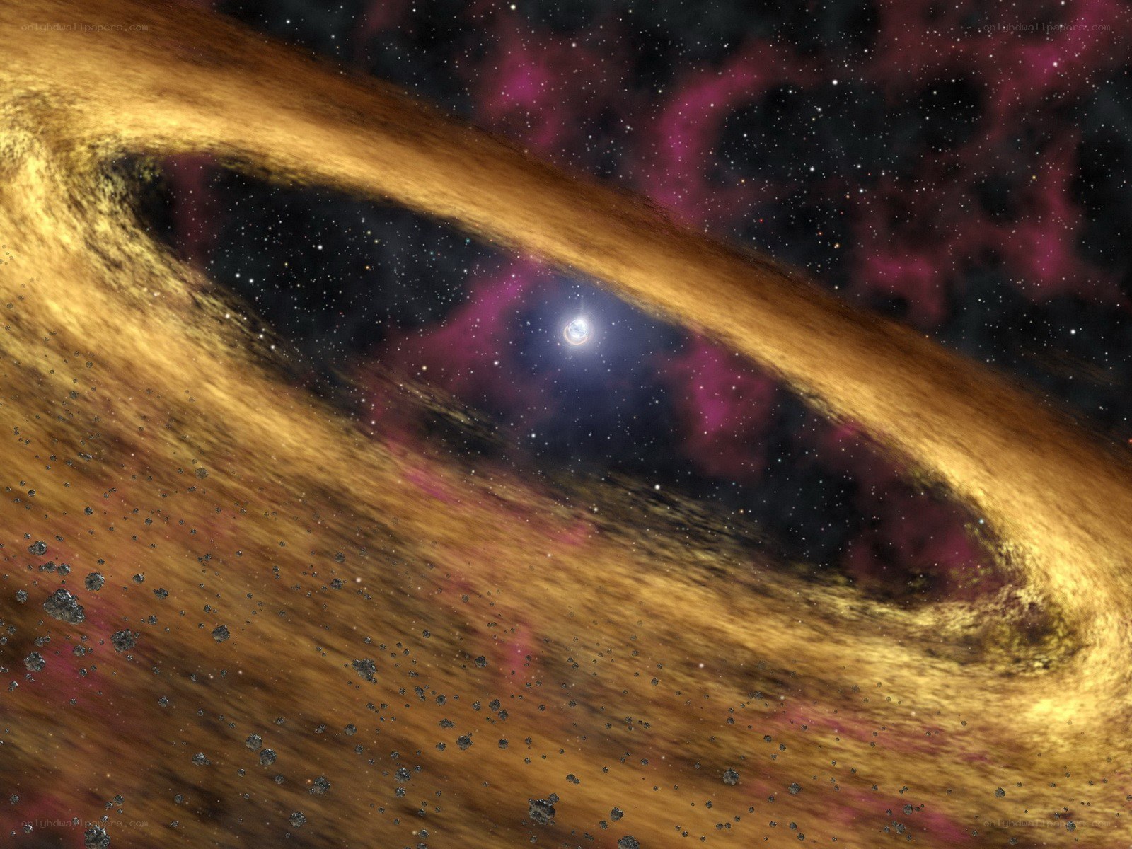 Artistic view of a protoplanetary disk