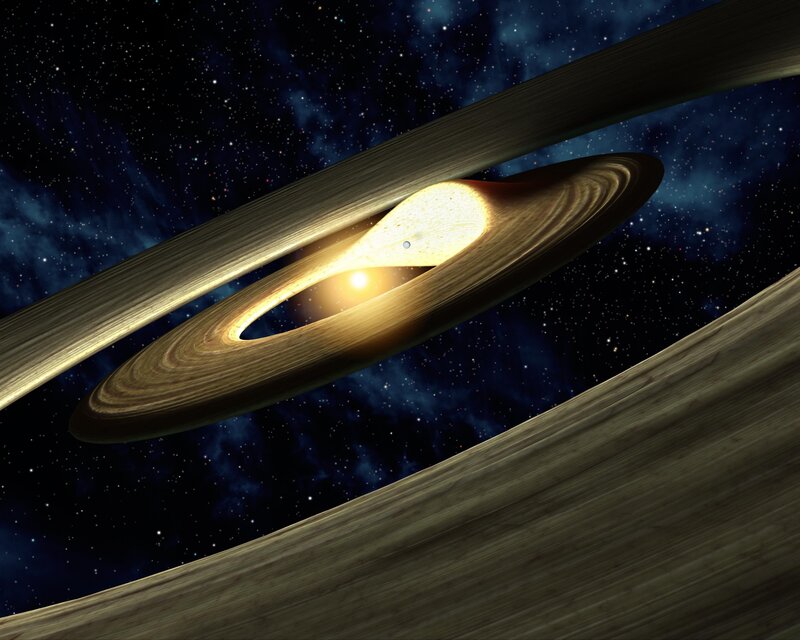 Artistic view of a protoplanetary disk