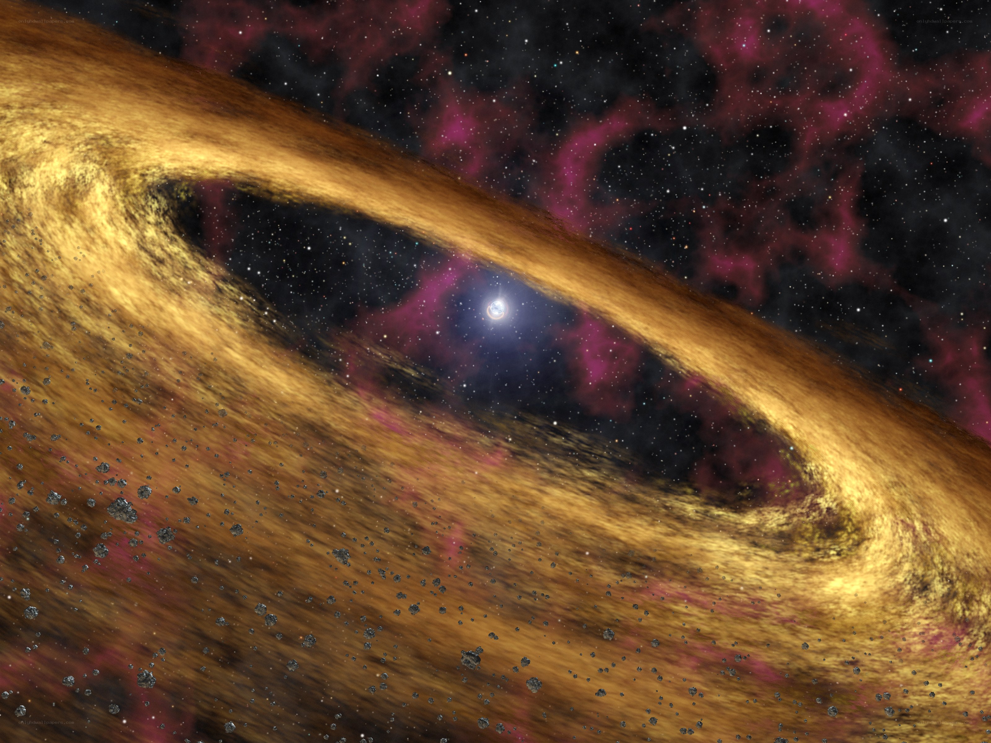 Artistic view of a protoplanetary disk