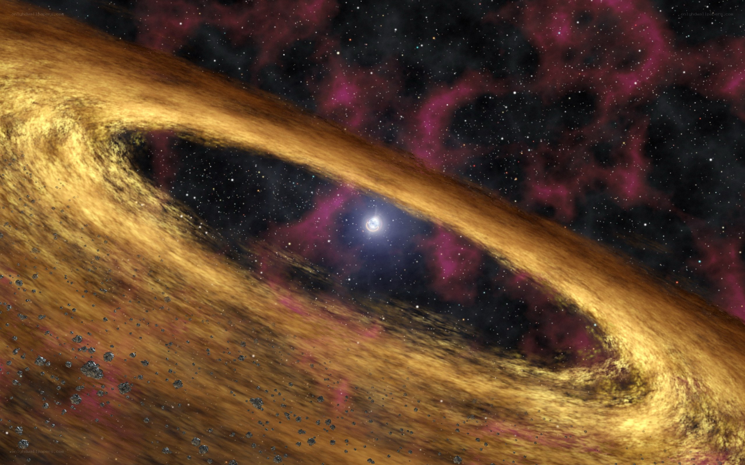 Artistic view of a protoplanetary disk