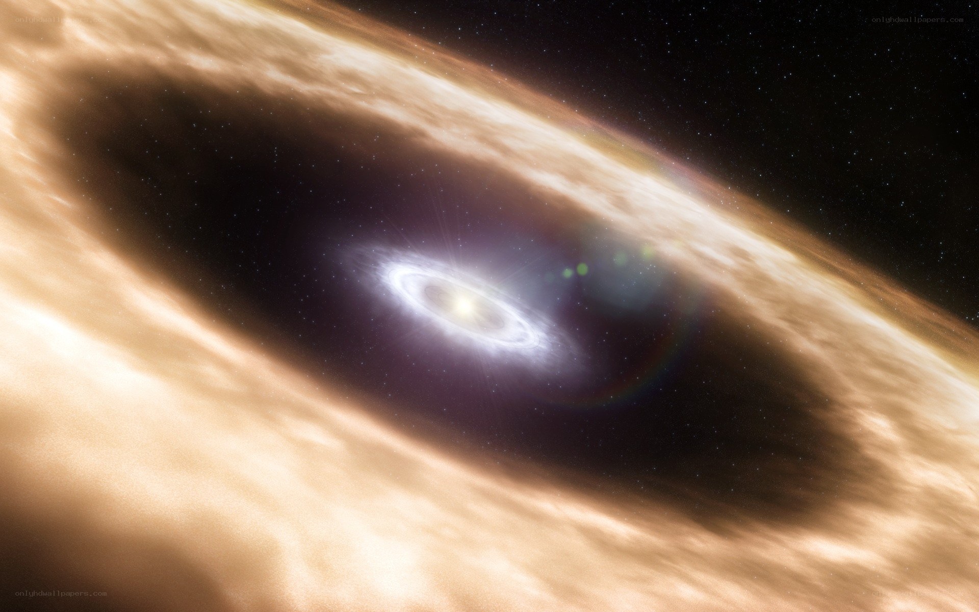 Artistic view of a protoplanetary disk