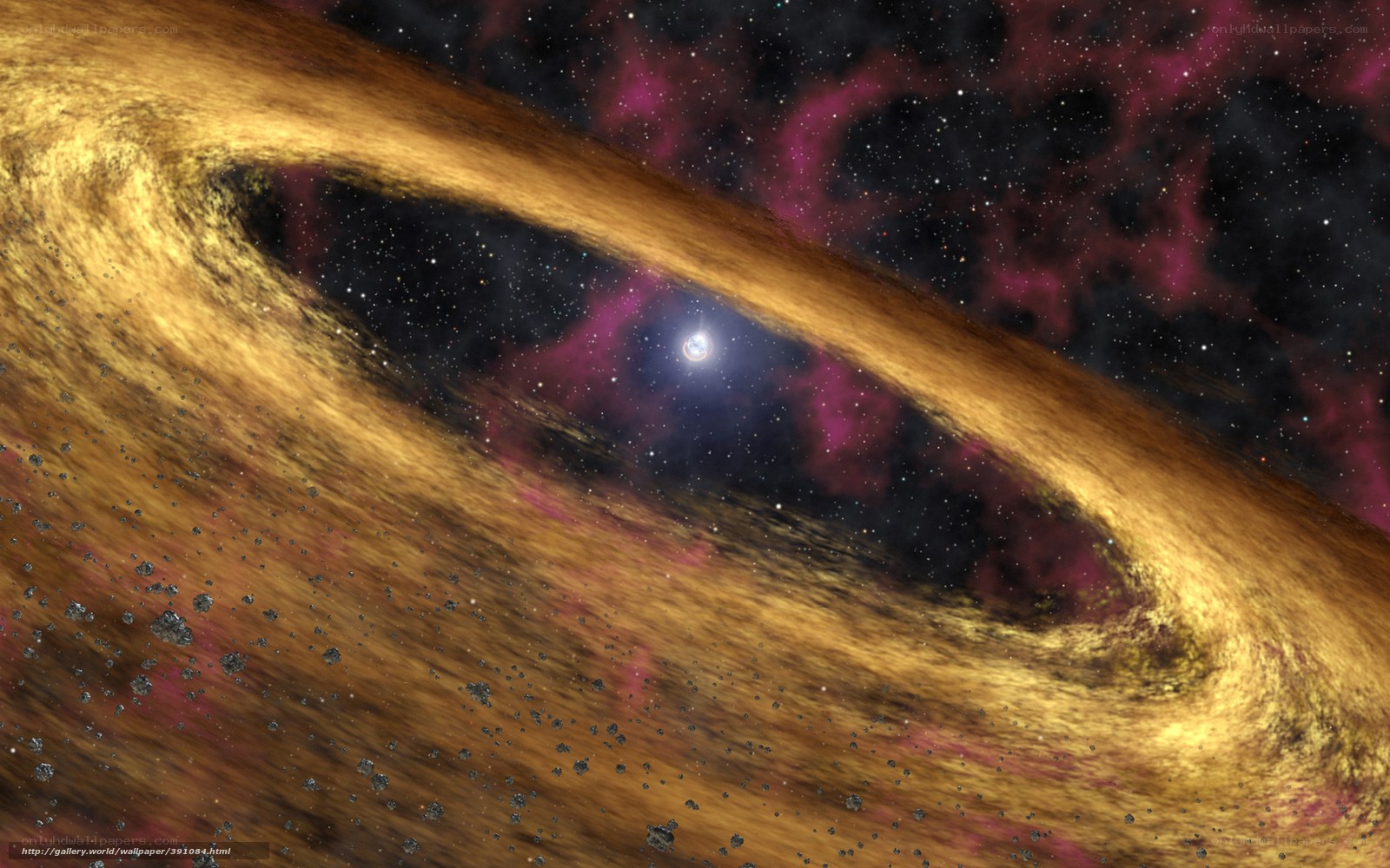 Artistic view of a protoplanetary disk