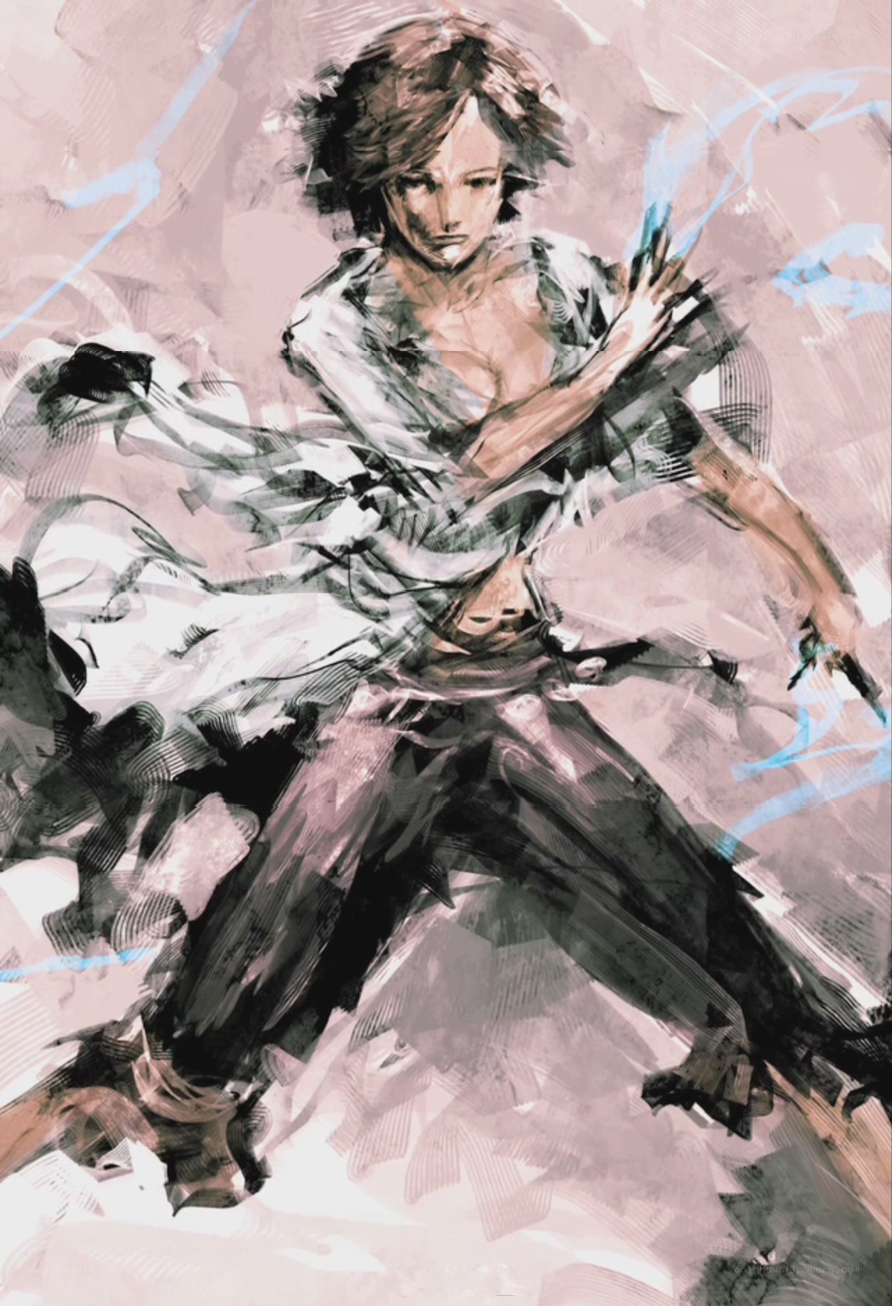 artistic warrior in motion