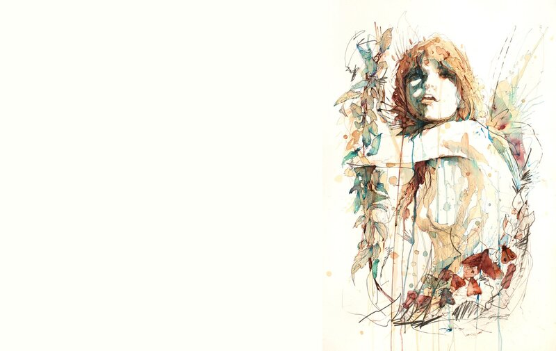 artistic watercolor portrait